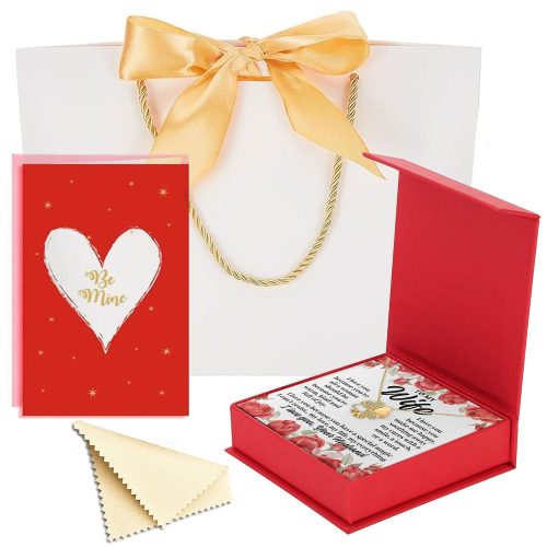 EXPRESS GIFT! Ships Tomorrow Priority. To My Wife "Your Love..." 4 Heart Zirconia Clover Necklace - Image 5