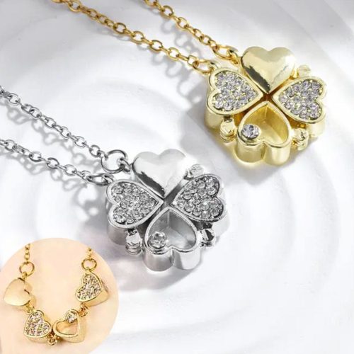 EXPRESS GIFT! Ships Tomorrow Priority. To My Wife "Your Love..." 4 Heart Zirconia Clover Necklace - Image 4
